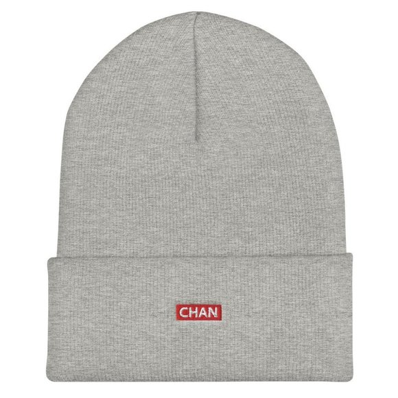 PokeGang Unisex Heather Grey Acrylic Comfortable Form-Fitting Chan Beanie Hat - Picture 1 of 1